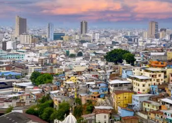 Aerial view of Guayaquil, Ecuador.