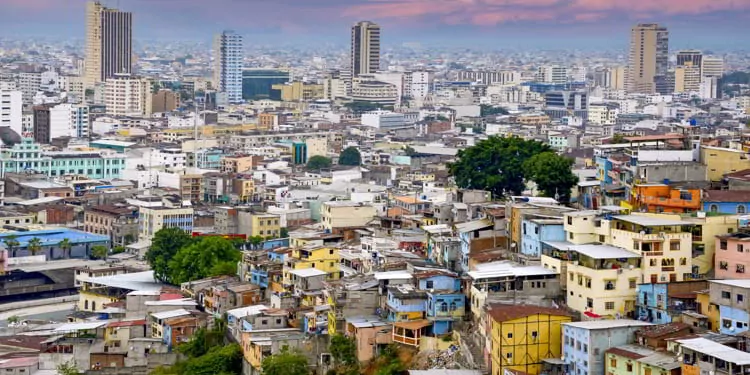 Aerial view of Guayaquil, Ecuador.