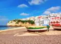 Portuguese beach villa in Carvoeiro classic fishing boats