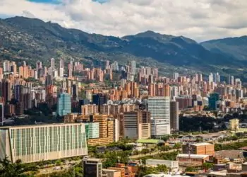 Panoramic of El Poblado in Medellin City