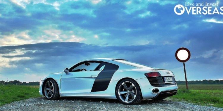 vehicle parked on old gravel road