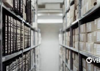 packages on shelves in a post office