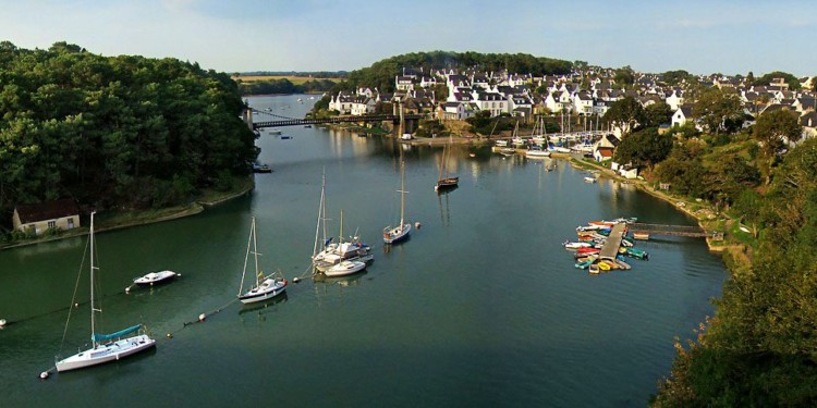 Boats docked in the bay of Morbihan