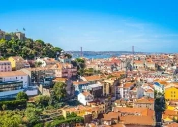Lisbon view across the city