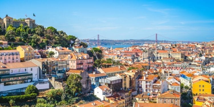Lisbon view across the city