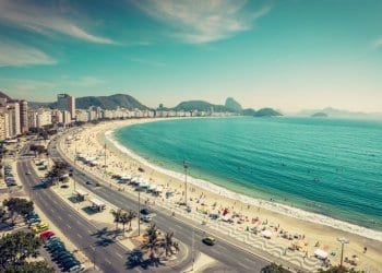 Copacabana beach in Brazil