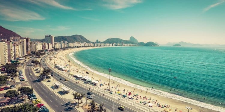 Copacabana beach in Brazil