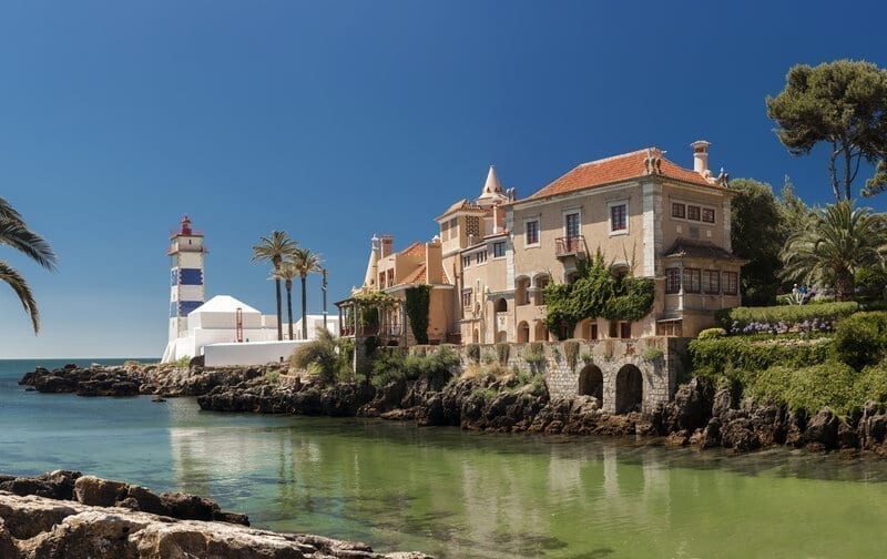 Santa Marta lighthouse and Municipal museum of Cascais, in Portugal