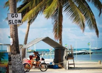 Tropical beach life in Belize
