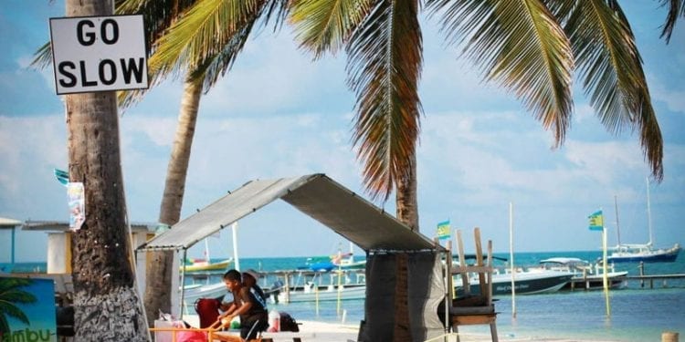 Tropical beach life in Belize