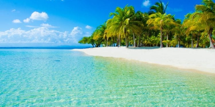 A quiet tropical beach in Belize