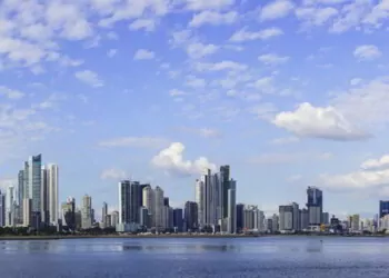 Panorama of modern Panama City, Panama