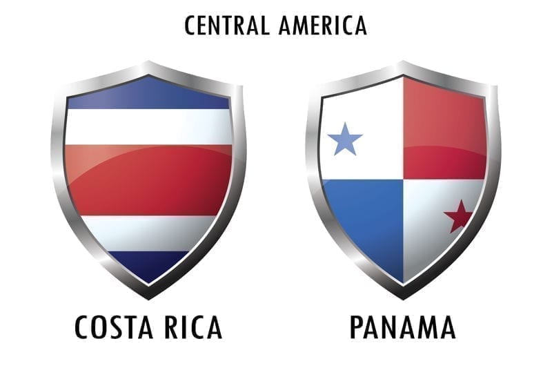 costa rica and panama flag