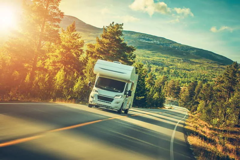 rving vacation through the hills