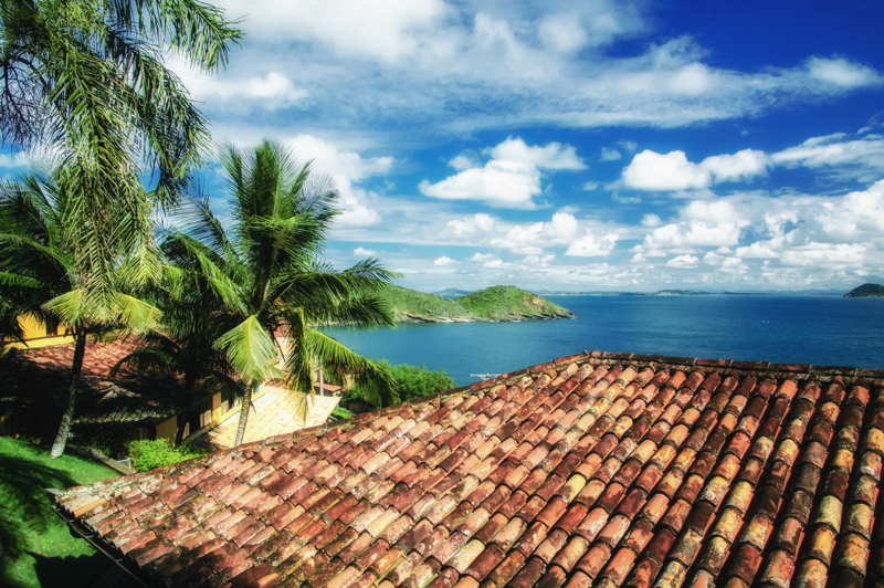 villa in brazil looking out over the sea