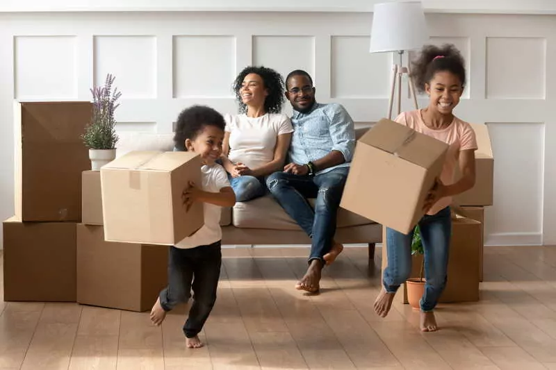 a family moving into a new house