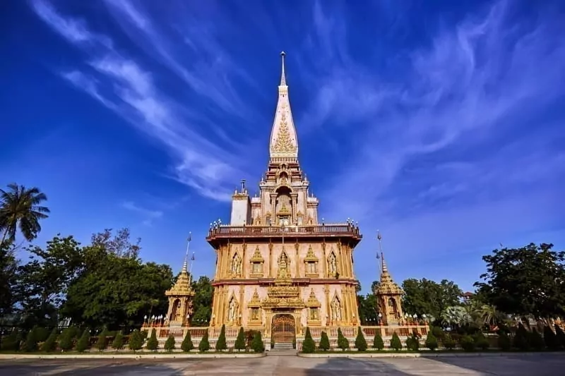 Wat Chalong, the most important temple of Phuket, Thailand.