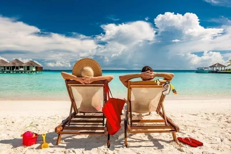 Couple enjoying the beach
