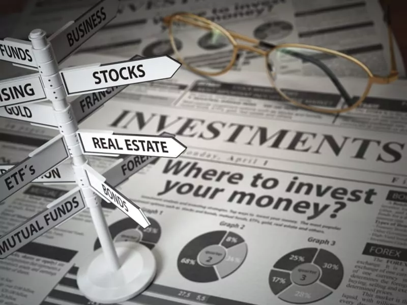 Investments and asset allocation concept.