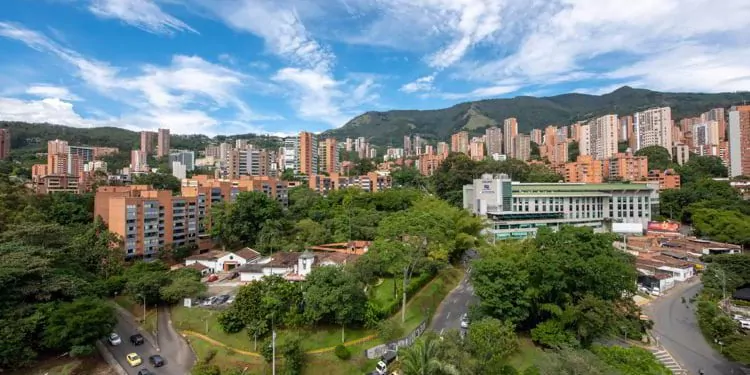 Panoramic view of El Poblado, Medellín, Colombia