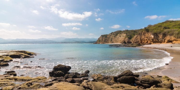 Rocky beach at Los Frailes, Manabi, Ecuador