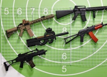 Weapons in the shooting range