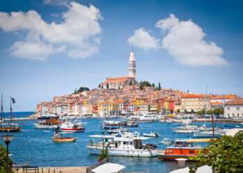 Old Istrian town in Rovinj, Croatia.