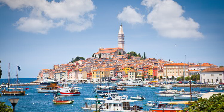 Old Istrian town in Rovinj, Croatia.