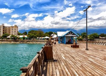 A port in La Ceiba, Honduras on a sunny day