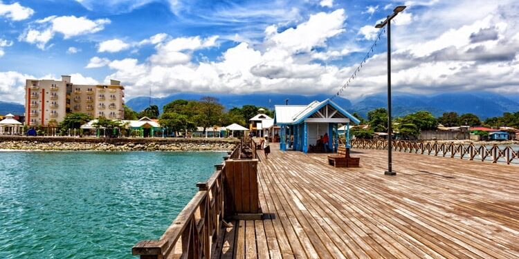 A port in La Ceiba, Honduras on a sunny day