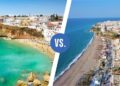 Coast In The Algarve, Portugal, Versus Costa Del Sol, Spain