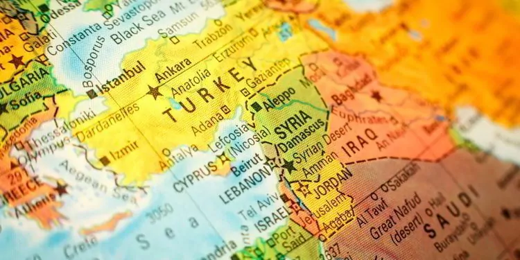 Cyprus on a map