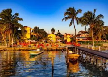 Sunrise at Caye Caulker Island in Belize