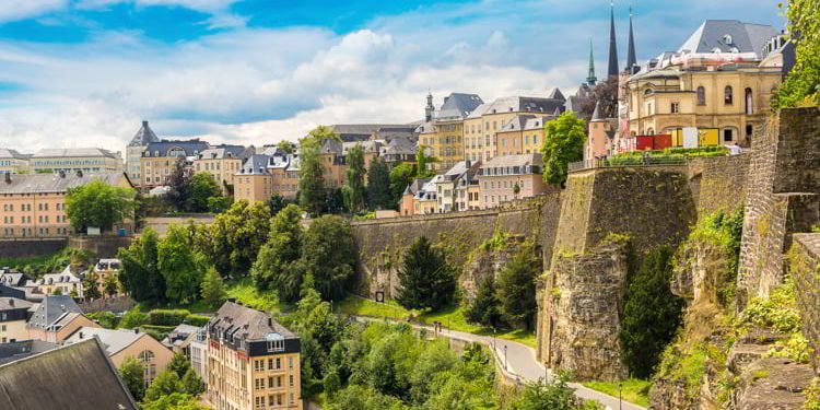 Panoramic cityscape of Luxembourg