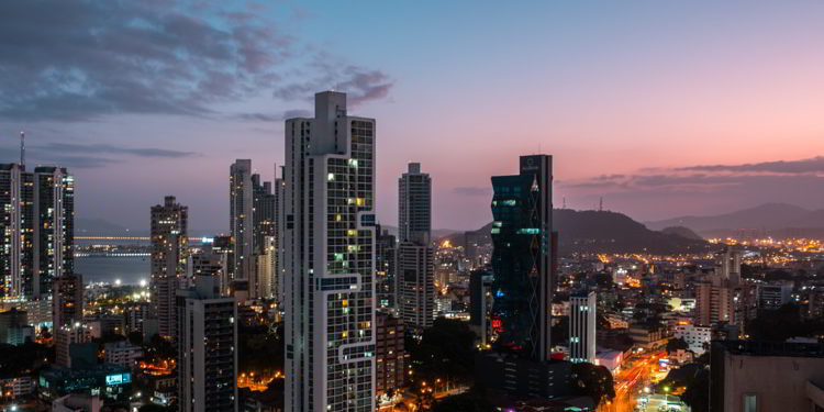 Skyscraper cityscape of Panama City, Panama