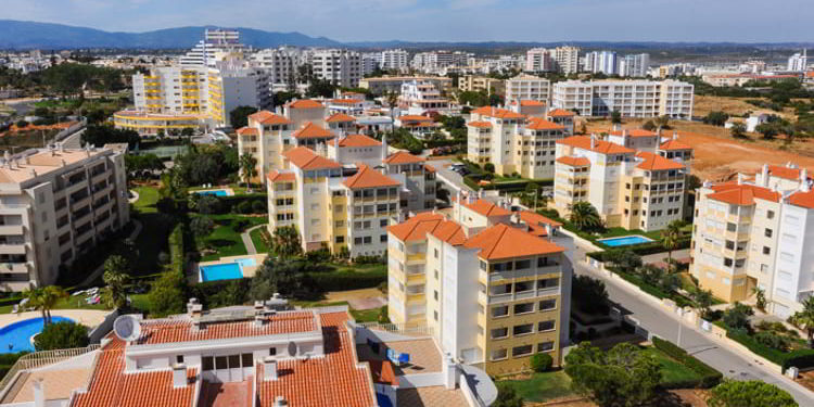 General view of apartments for rent in Portimao, Algarve, Portugal