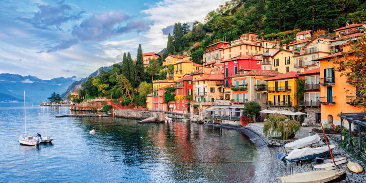 Town of Menaggio on lake Como, Milan, Italy