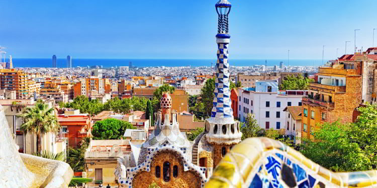 Gorgeous and amazing Park Guel in Barcelona.