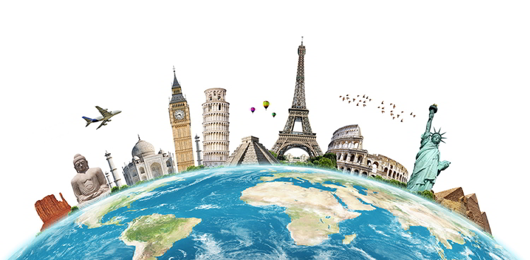 Illustration of famous monument of the world