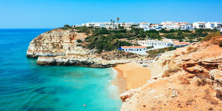 A beautiful beach in Faro, Portugal