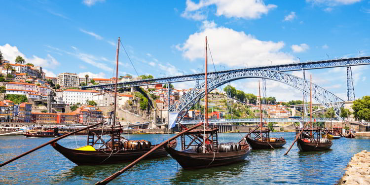 Douro river in Porto, Portugal