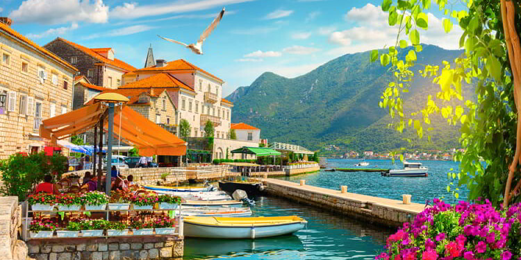 Bay of Kotor in Montenegro. best places to retire 2024