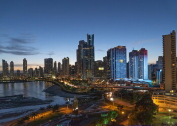 Panama City, Panama at night