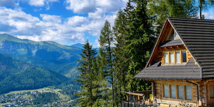 Old rural cottage in the mountains.