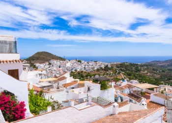 Houses in the town of Frigiliana, Nerja, Costa del Sol, Andalusia, Spain
