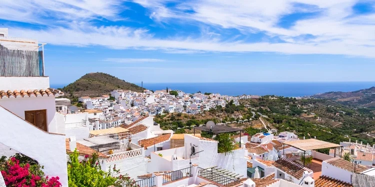 Houses in the town of Frigiliana, Nerja, Costa del Sol, Andalusia, Spain