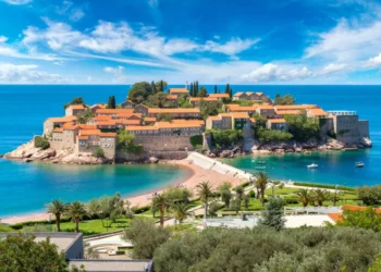 Sveti Stefan island in Budva. mediterranean havens