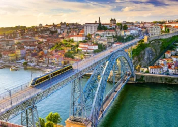 Bridge in Porto, Portugal. era of travel