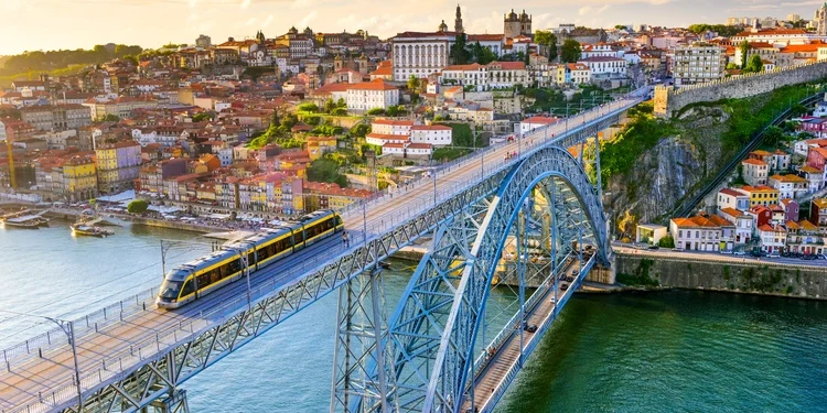 Bridge in Porto, Portugal. era of travel