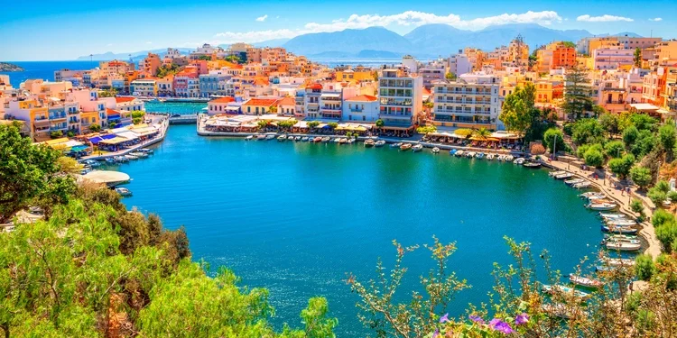 Aerial view of Agios Nikolaos, Crete, Greece. Buy Property Overseas